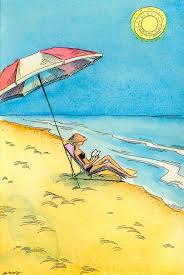 Image result for sitting on the beach reading a book with a cool drink