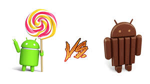 Hasil gambar untuk android kitkat dan lollipop