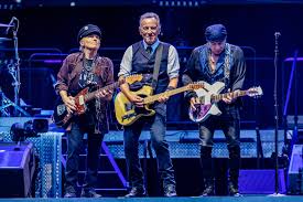 Bruce Springsteen performing live during his tour