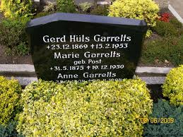 Grab von Gerd Hüls Garrelts (23.12.1869-05.02.1953), Friedhof Wiesens