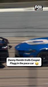 Denny Hamlin decides to TROLL Cooper Flagg before the race starts 🤣
