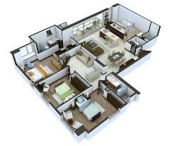 Image result for More 3 Bedroom 3D Floor Plans L shapes