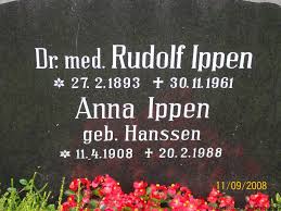 Grab von Rudolf Ippen (27.02.1893-30.11.1961), Friedhof Marienhafe