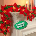 Lighted poinsettia garland Sydney