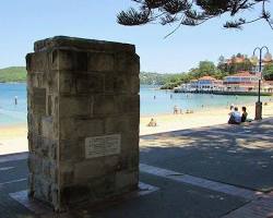 Captain Arthur Phillip landing at Manly Cove, Australia