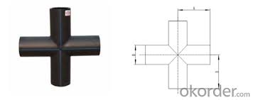 PE Injection Cross Tee Welded Cross Tee Pipe Fittings for ...