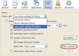 Image result for how to delete cookies in firefox