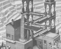 Imagen de M.C. Escher impossible waterfall lithograph