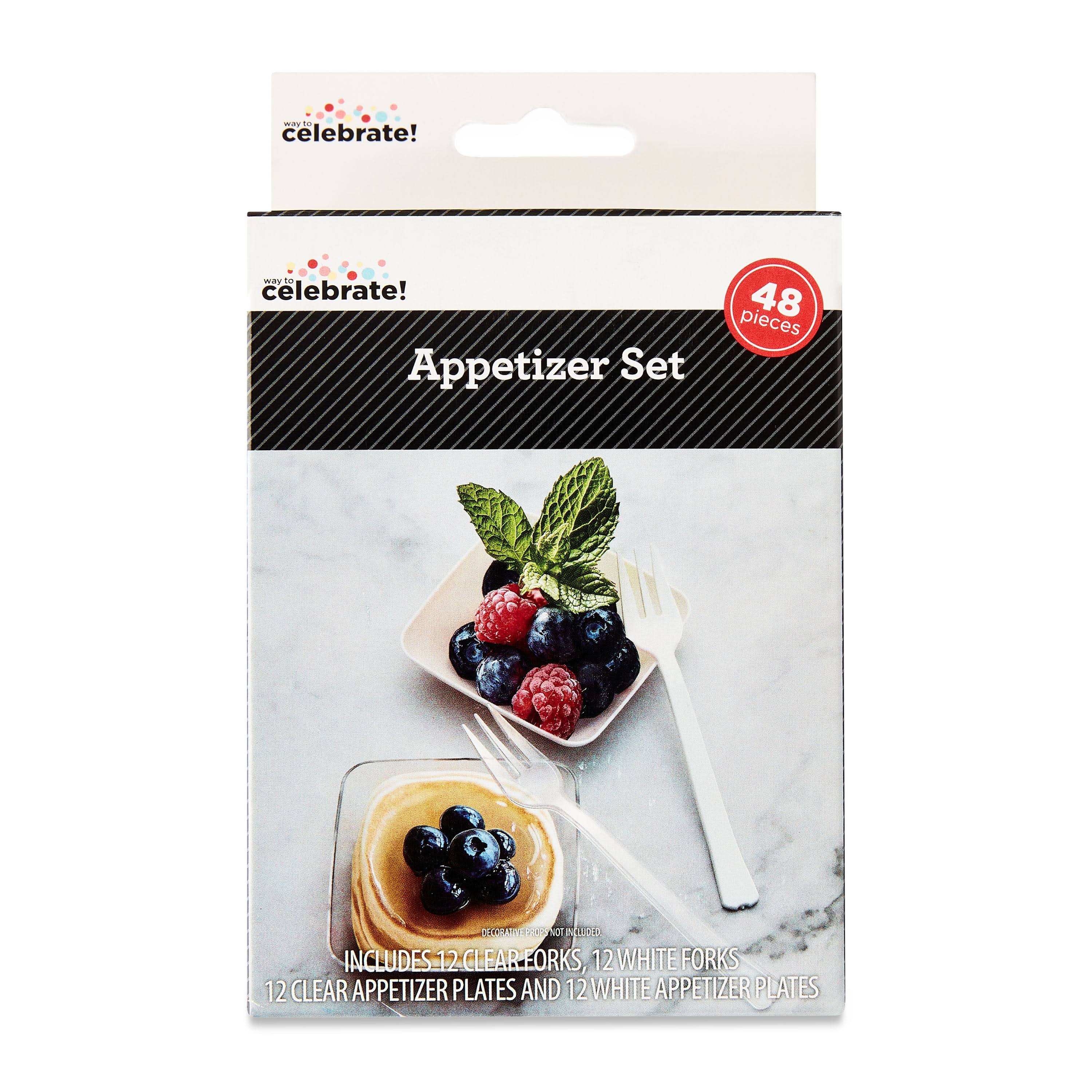 Disposable Plastic Appetizer Set Clear