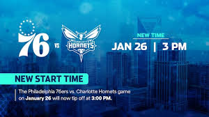 Sixers vs. Hornets Game Moved Up Due to Winter Storm