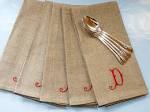 Monogrammed linen napkins