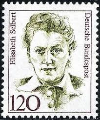 Elisabeth Selbert (Briefmarke Deutsche Bundespost von Gerd Aretz 1987)