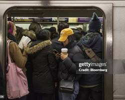 Image of crowded NYC subway car