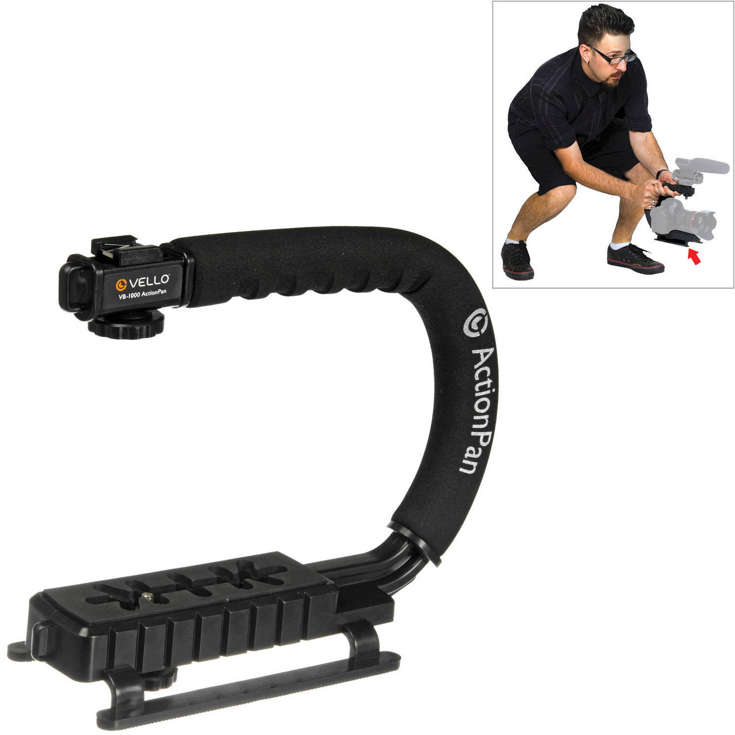 Vello ActionPan Stabilizing Action Grip/Handle with GoPro Mount