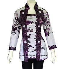 Model Baju Batik Wanita Modern Lengan Panjang