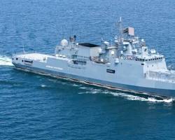 Russian frigate Admiral Grigorovich warship at sea, AI generated