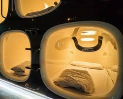 Image of Capsule hotel in Japan