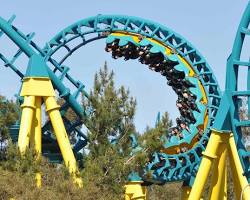 Image of Boomerang roller coaster at Six Flags Discovery Kingdom