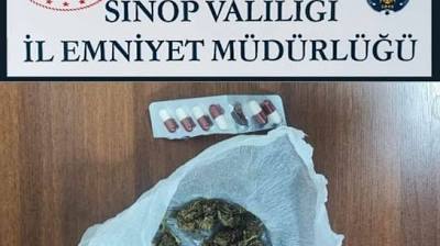 Sinop'ta şüpheli 3 kişiden uyuşturucu çıktı İhlas Haber Ajansı