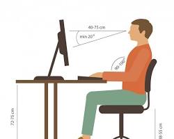 Image of correct sitting posture while using a computer