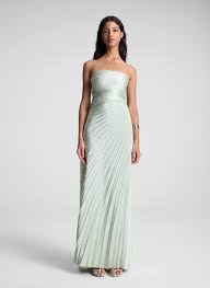 A.L.C. Bianca Strapless Pleated Maxi Dress | ALCltd.com