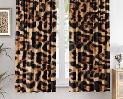 Image of cheetah print curtains