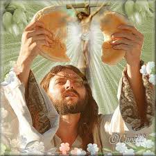 Image result for el pueblo alimentado con mana en el desierto y el pan de la eucaristía de Cristo