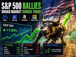 S&P 500 Today: Index Rises 1.04% as Meta, Boeing, Amazon and Microsoft Lead Broad Market Rally; What Investors Should Watch in US Stock Market – Check Top Gainer, Loser & Market Outlook Trends