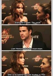 Jennifer Lawrence on mean people #liam-hemsworth #chris-hemsworth ... via Relatably.com