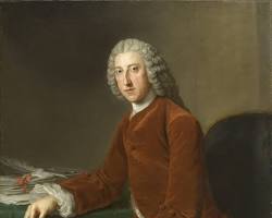 Image of William Pitt the Elder Earl of Chatham portrait British Empire map 18th century Seven Years War battle of Quebec 1759 Year of Victories British Parliament 1760s statue of William Pitt the Elder British North America map 1763