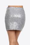 Silver sequin mini skirt