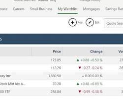 MSN Money investment website