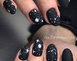Hình ảnh về Black Cosmic nail design