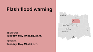 Flash flood warning active for Collin and Denton counties until Tuesday evening