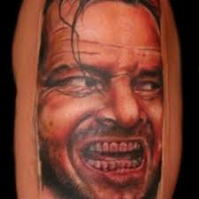 Jack Nicholson&#39;s Here&#39;s Johnny portrait by Jason Adkins of All or Nothing Tattoo in Atlanta, GA - tattoo_62_small