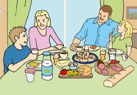 Resultado de imagen para cenando en familia