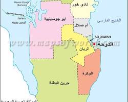 خريطة الدوحة عاصمة قطر