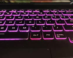 Image of ASUS TUF Gaming A15 keyboard RGB