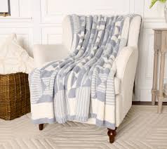 Barefoot Dreams CozyChic Geo Tile 54"x72" Blanket - QVC.com