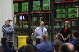 Van Orden talks about 'No Tax on Overtime' at Menards Distribution Center