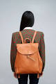 Tan leather rucksack