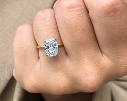 Image of 3 carat diamond unique setting ring