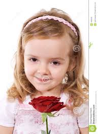 Happy little girl with rose - happy-little-girl-rose-7966000