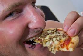Image result for images of man eating pizza