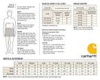 Shirt size chart