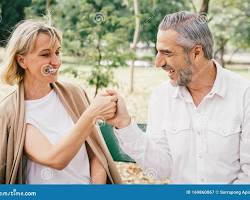Image of happy retired couple enjoying Central Park