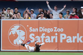 Tatis makes spectacular catch to rob Devers of a 3-run home run