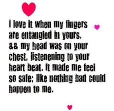 Love Quotes: Fingers Are Entangled And Head Was In Your Chest ... via Relatably.com