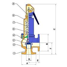 Full opening safety relief valve Cod. V72 with flanged ...