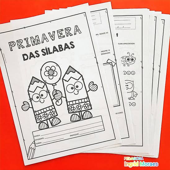 Pacotinho De Atividades Primavera Das Sílabas Simples E Complexas